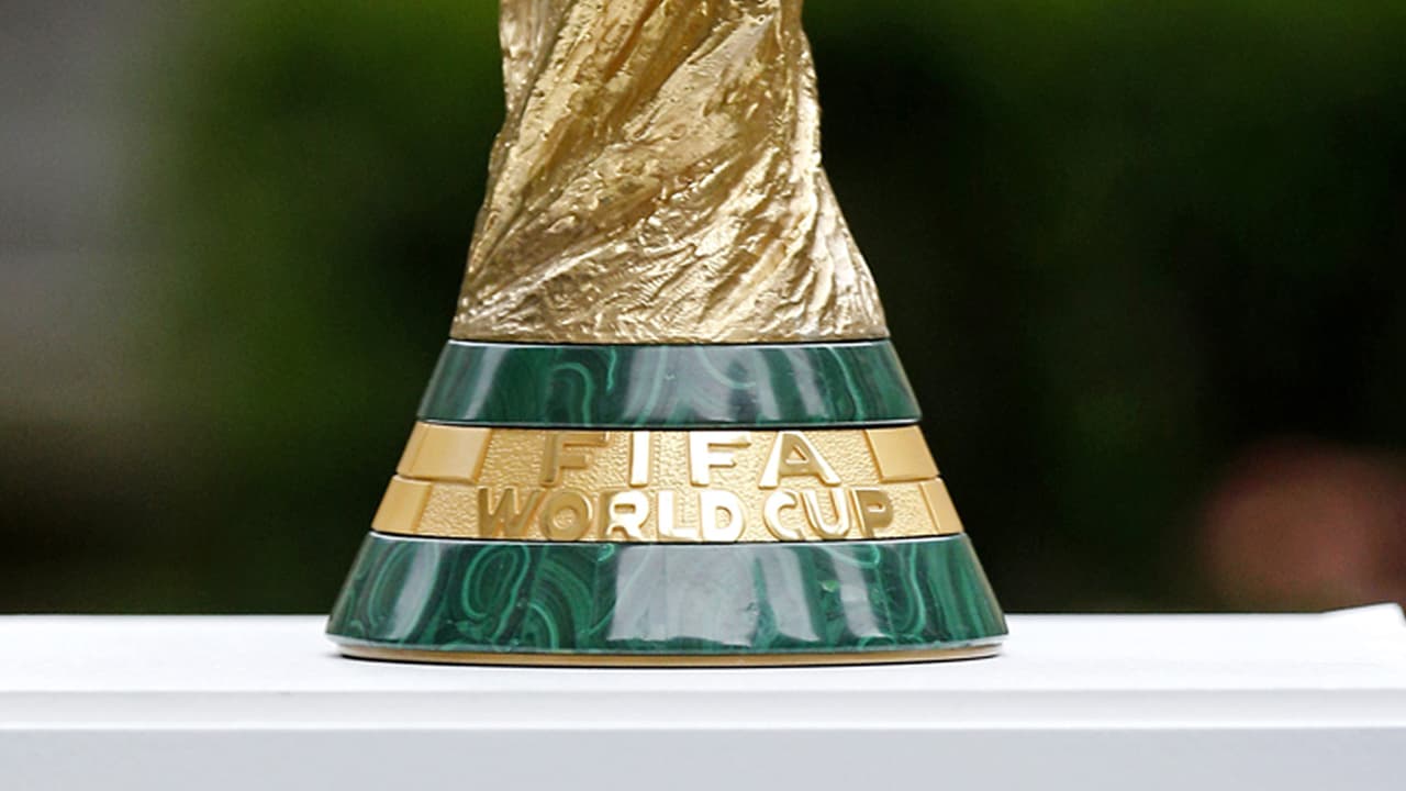 El trofeo pesa unas 13 libras, 
<b>11 son de oro de 18 quilates</b>, mide poco más de un pie (36.8 centímetros) y representa dos figuras humanas que sostienen el planeta tierra, lleva grabada las palabras “FIFA World Cup”(Copa Mundial de la FIFA), y en la parte inferior de la base 
<b>están los nombres de los ganadores desde el año 1974.</b>