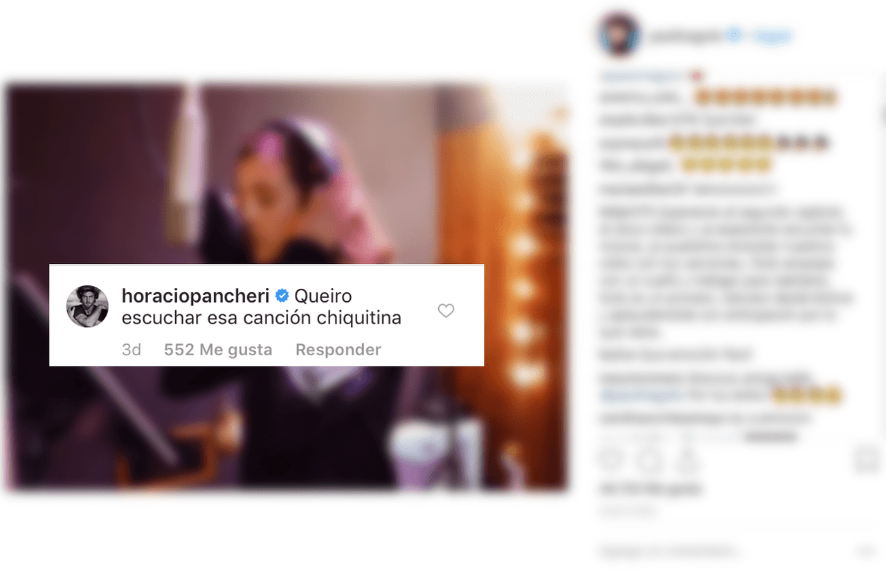 Entre los más de 300 comentarios, destacó el del actor argentino, quien se refirió a ella de forma cariñosa. Sin embargo, Paulina parece no haber leído el mensaje, pues no hubo respuesta de su parte.