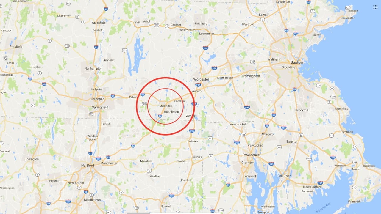 <b>6. Boston, Massachusetts.</b>
<br>
<br>Autopista I-90 a la altura de la auopista I-84/US-20 US-17/US-1 en Southbridge.