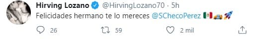 No cesan las felicitaciones para ‘Checo’ Pérez y Red Bull | Grandes personalidades se sumaron a las palabras de aliento para el piloto mexicano y su nueva escudería.