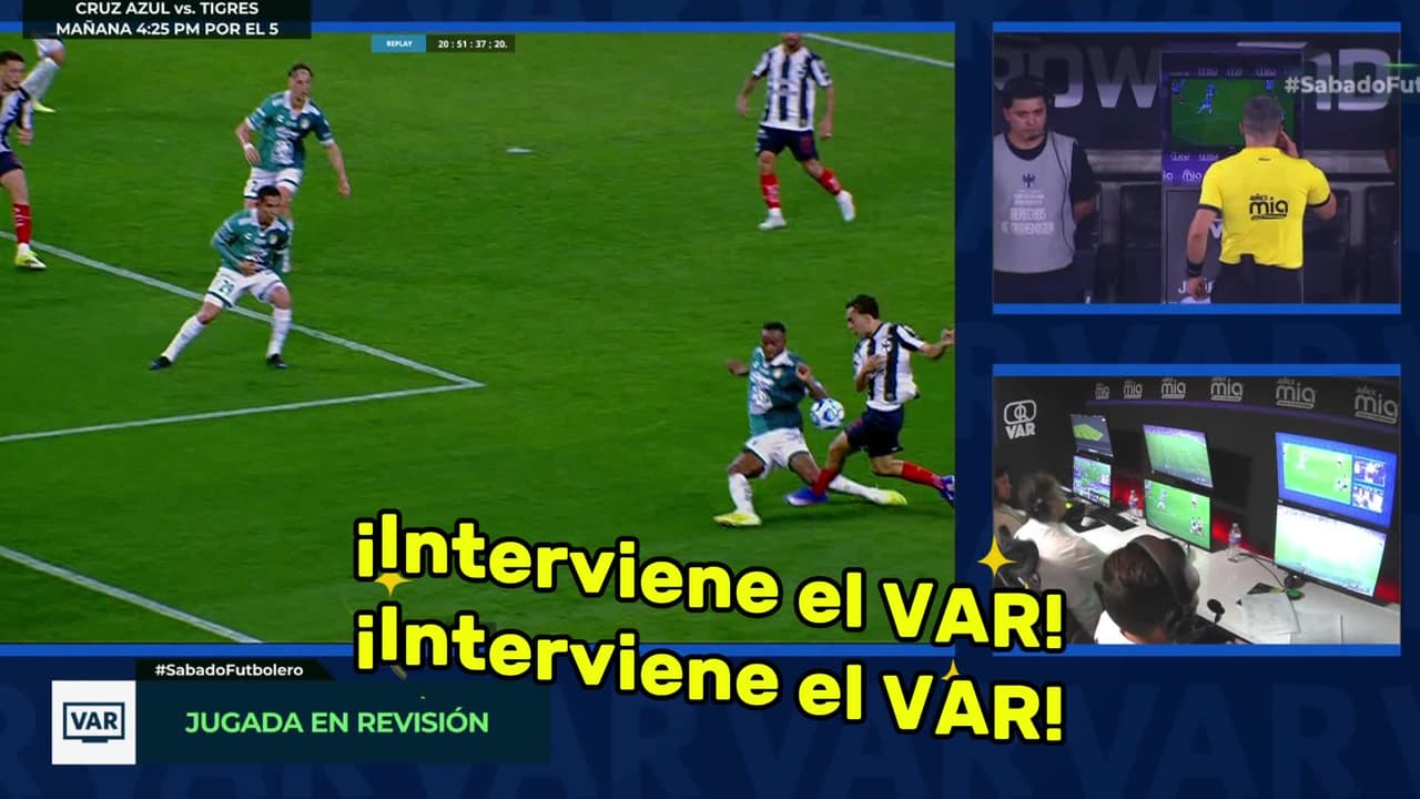¡Interviene el VAR en está jugada a favor del Monterrey!