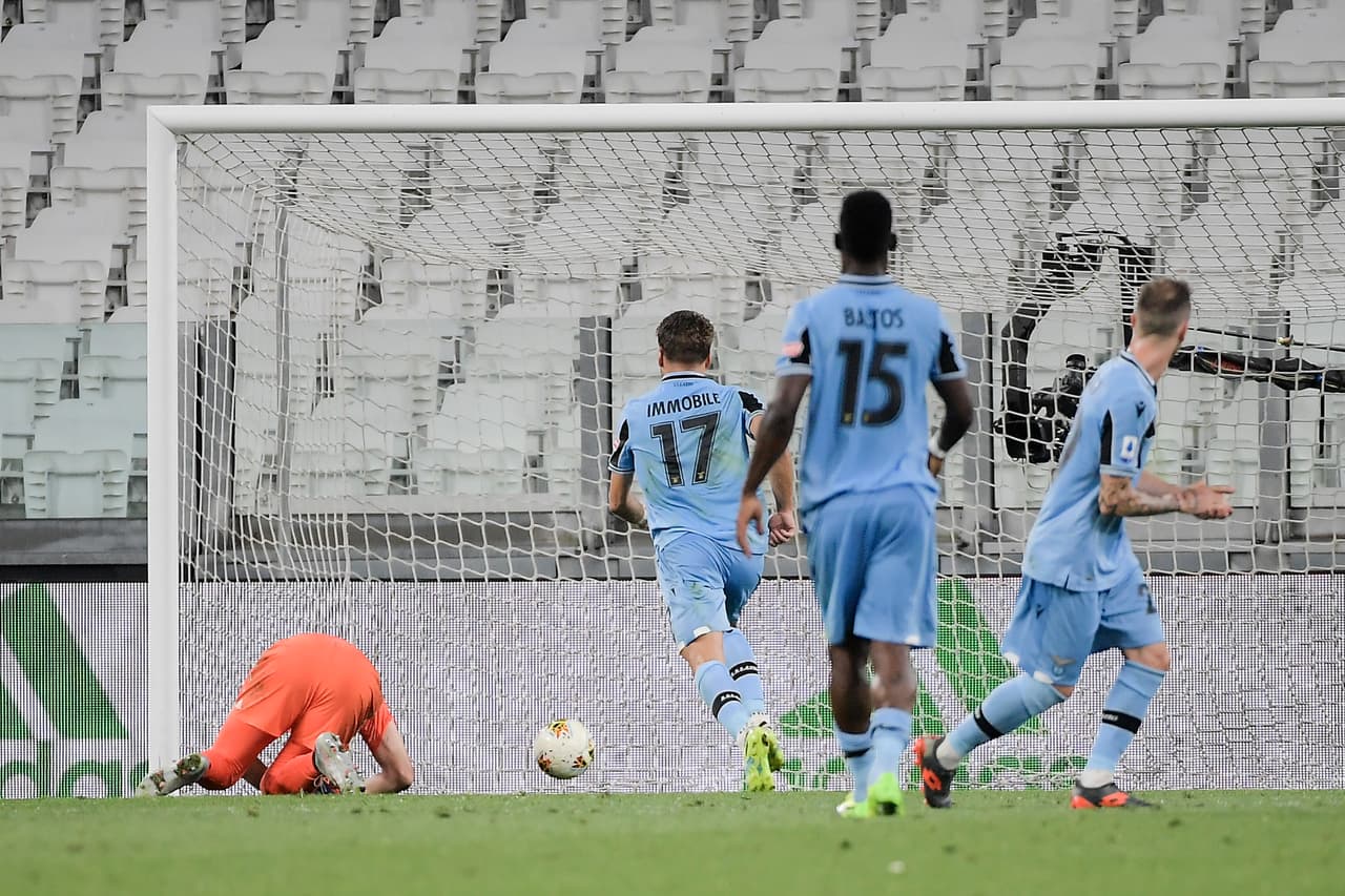 Ciro Immobile anota desde los once pasos para empatar a Cristiano como el líder de goleo.