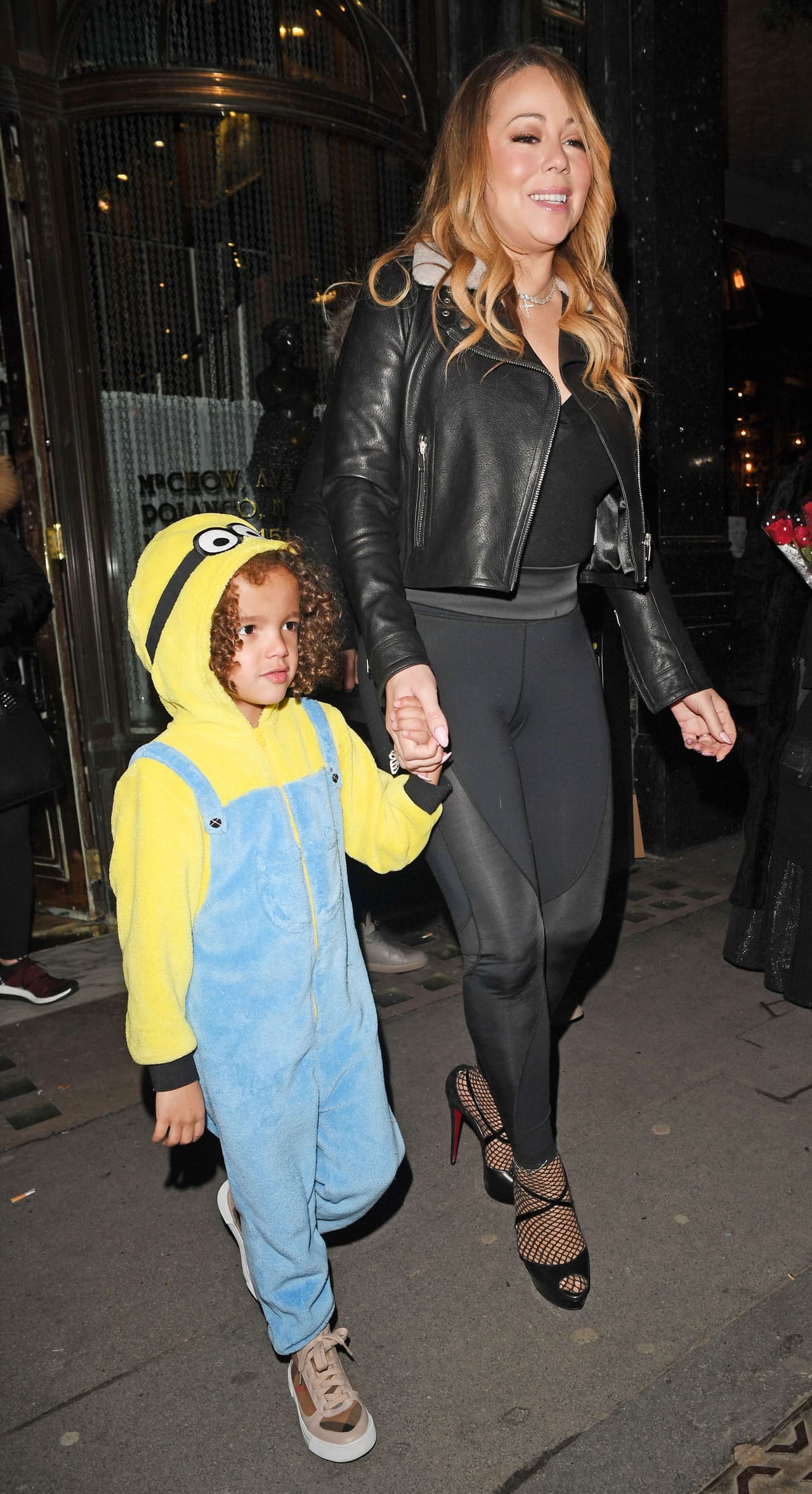La pequeña Monroe, hija de Mariah Carey, iba disfrazada de Minion.