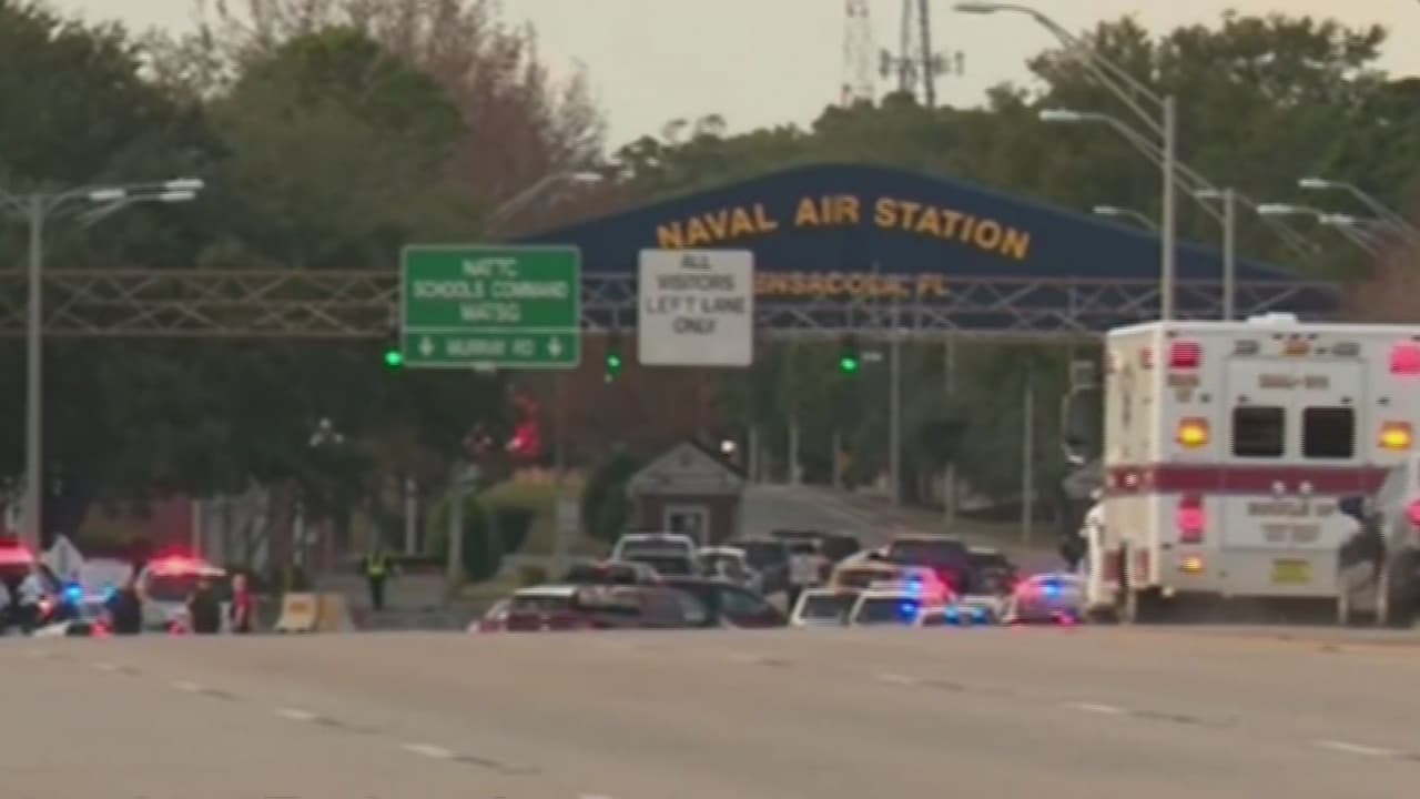 Cuatro personas muertas y más de 10 heridos luego de un tiroteo en la Base Naval de Pensacola
