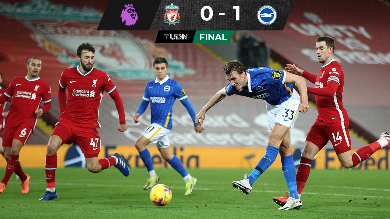 Brighton sorprende al Liverpool y le propina su cuarta derrota