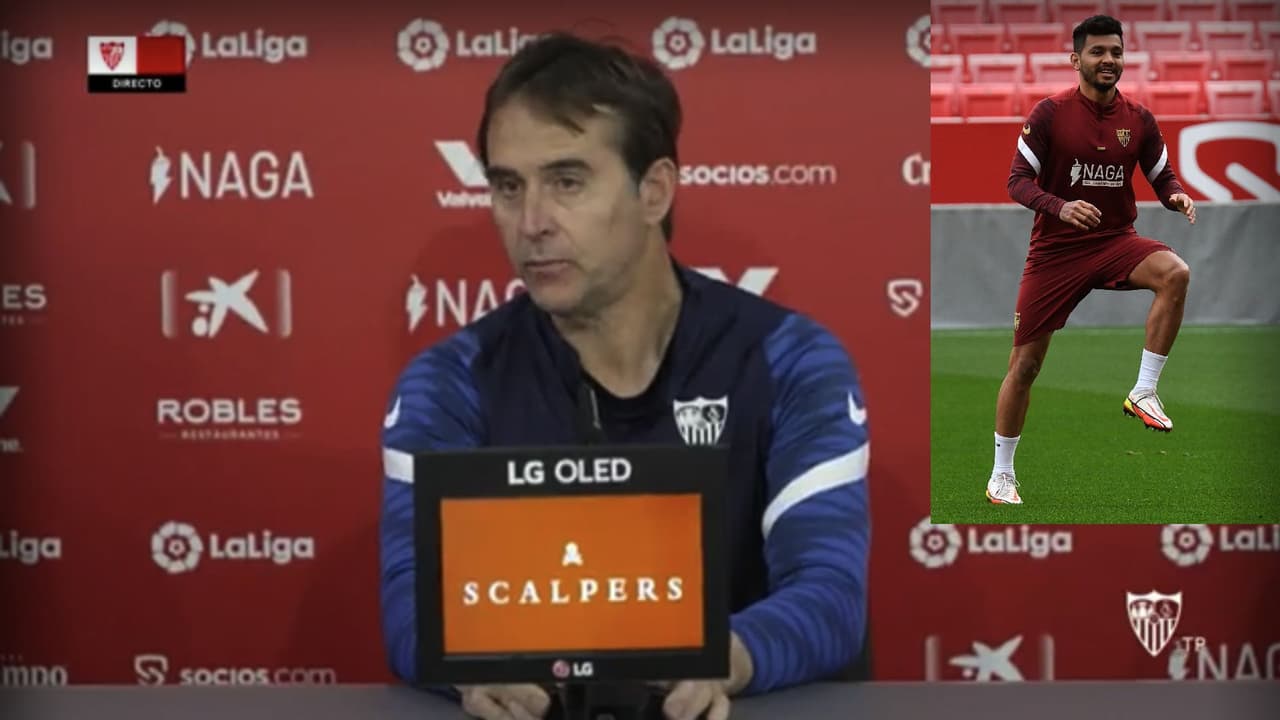 Julen Lopetegui se muestra "muy contento" con 'Tecatito' Corona antes del derbi con Betis