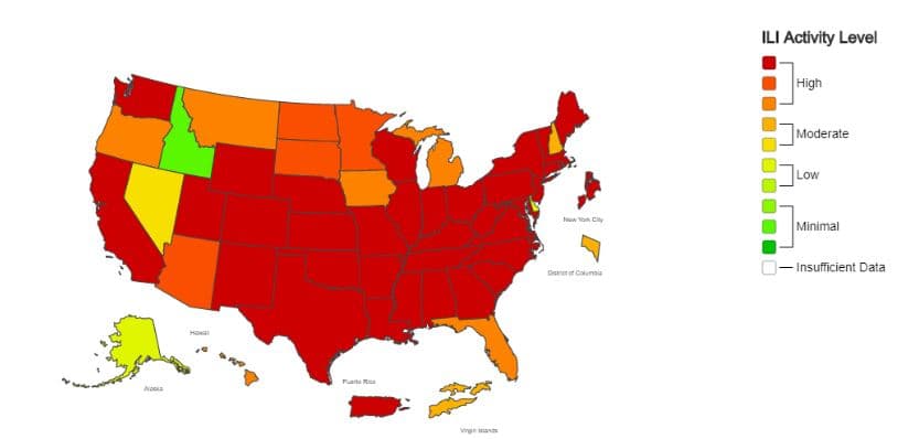 Puerto Rico es zona de alto riesgo de contagio de influenza, según el CDC
