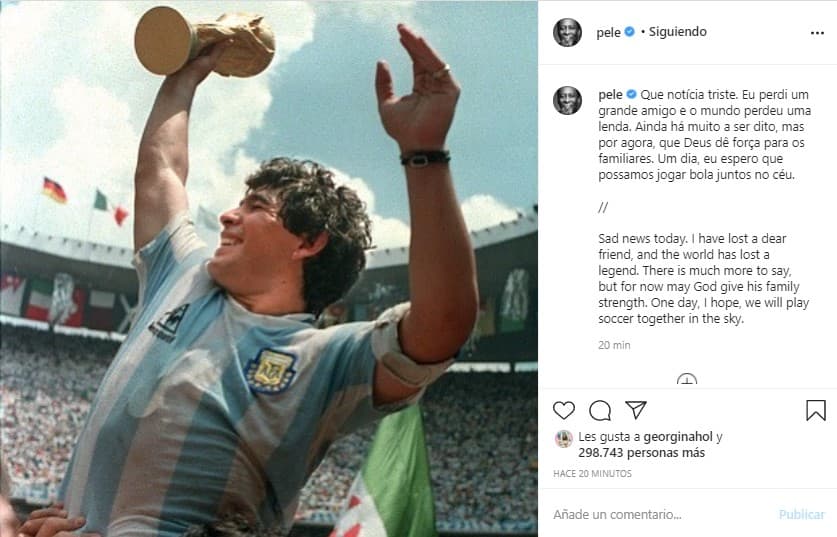 Los íconos del deporte se despidieron de Diego Armando Maradona en redes sociales.