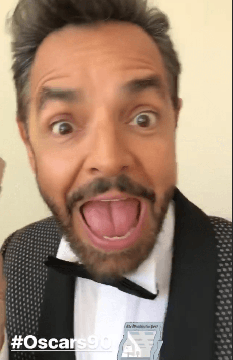 Así se mostró Eugenio Derbez en Instagram minutos antes de salir rumbo a la ceremonia de entrega de los Oscar.