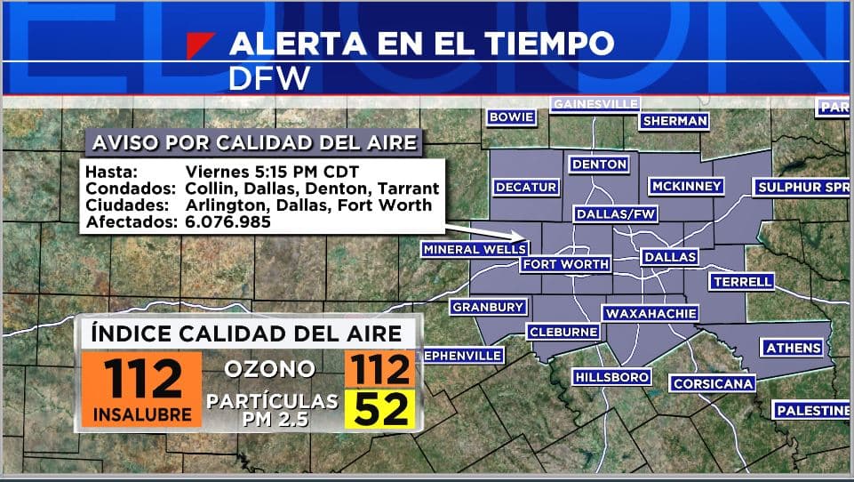 Emiten aviso por mala calidad de aire