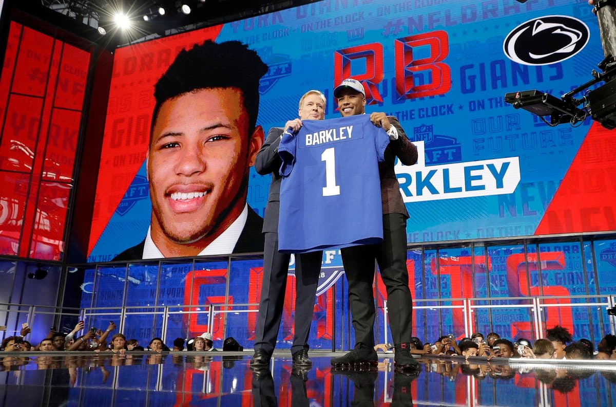 El mejor prospecto, Saquon Barkley, es nuevo RB de los New York Giants 
