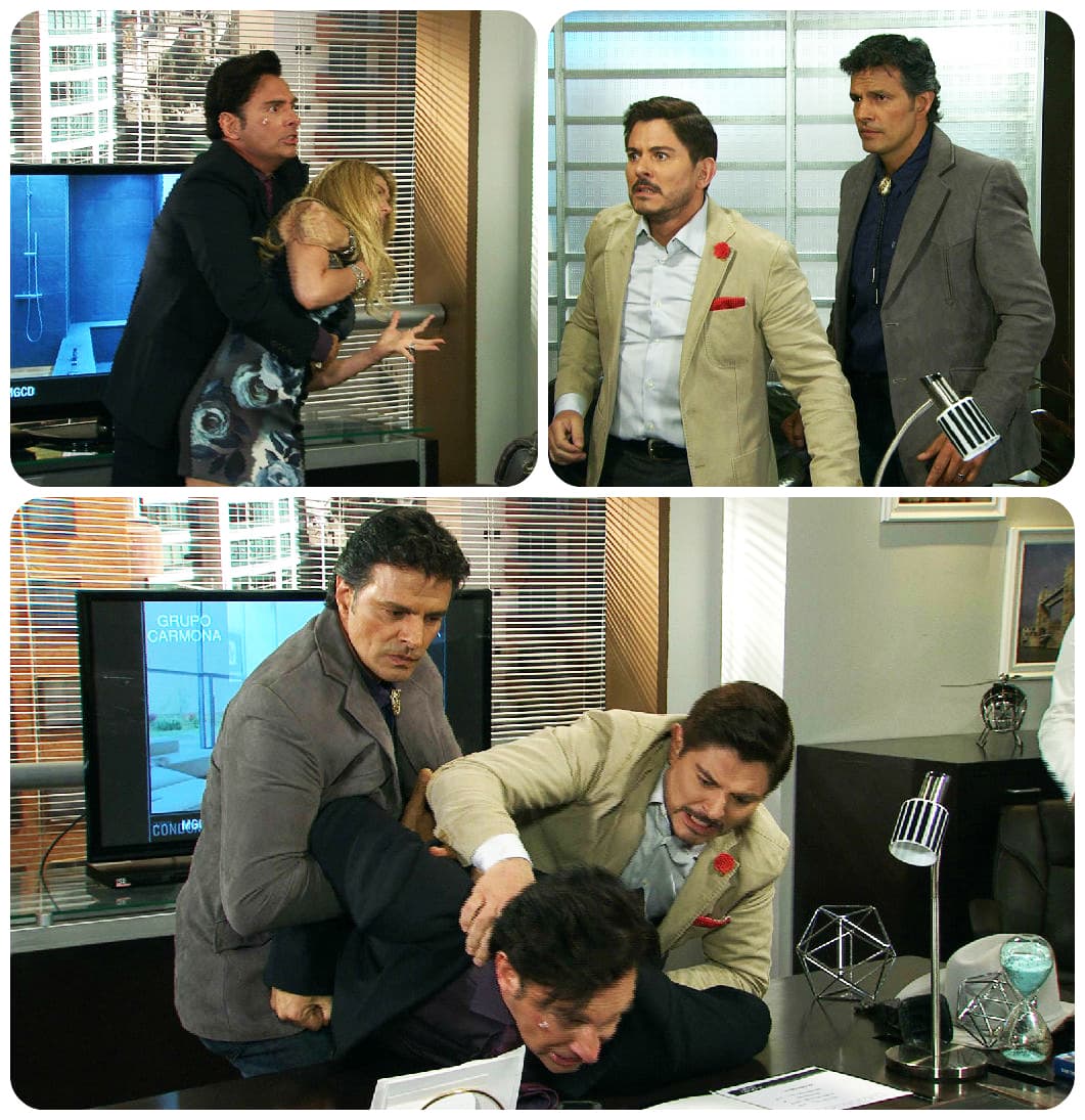 Intentó dañar a Isabel. Lo bueno fue que Florencio y Santiago le pusieron un alto.