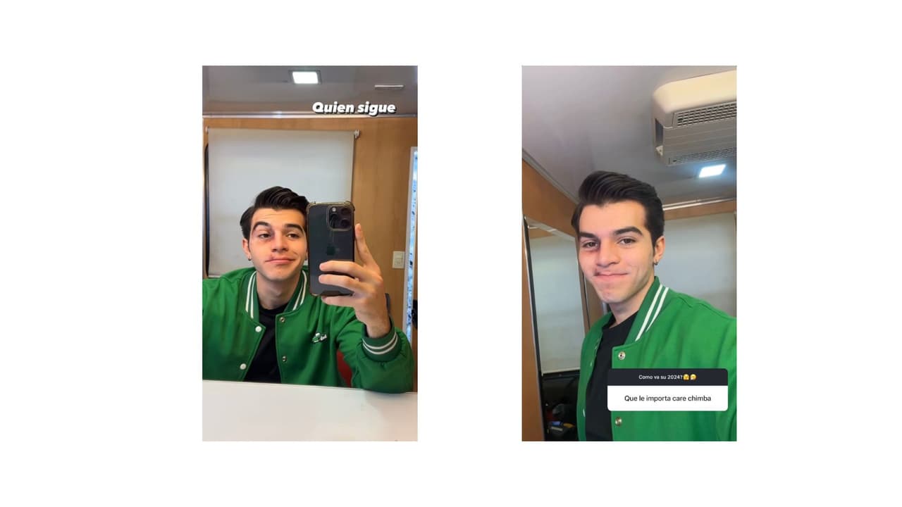 Andrés Vázquez apareció con el ojo morado, pero posiblemente se trate de maquillaje.