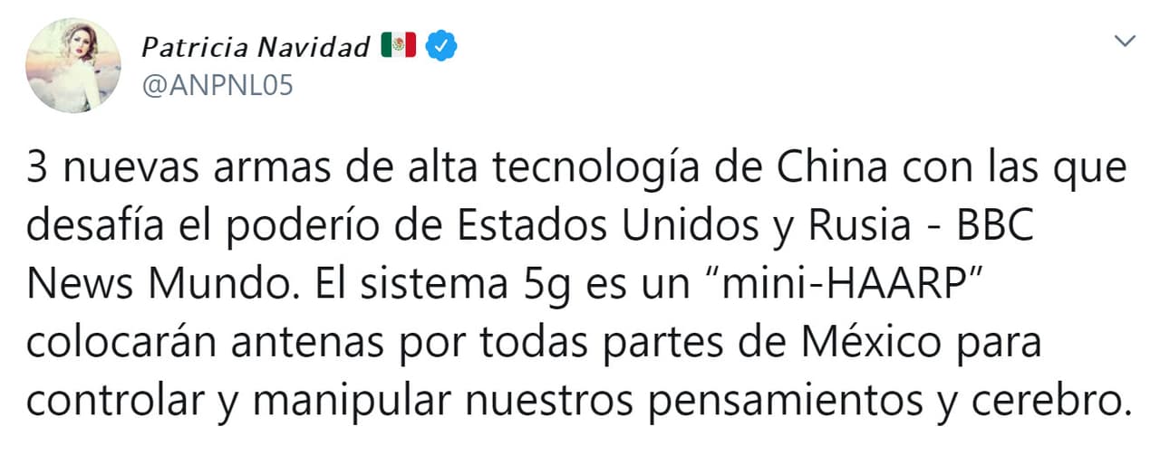 Su postura provocó muchas críticas por parte de los usuarios de redes sociales. No es la primera ocasión que ocasiona algo similar con sus opiniones. En julio de 2019
<b><a href="https://twitter.com/ANPNL05/status/1151544237290217473" target="_blank">dijo en esa misma red social </a></b>que un proyecto similar al Programa de Investigación de Aurora Activa de Alta Frecuencia de Estados Unidos (HAARP, por sus siglas en inglés) controlaría los "pensamientos y cerebro" de las personas a través de "antenas" colocadas "por todas partes de México".
<br>