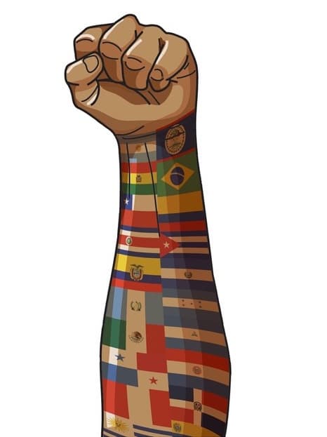 "Nada mas que decir !! Nothing else to say !! #LatinosArriba #latinosstandup...", fueron parte de las palabras que Balvin compartió en redes sociales junto con esta imagen.