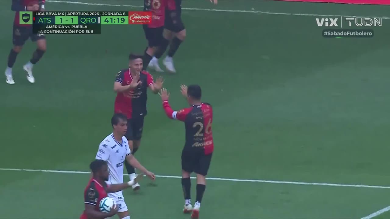 ¡Lo empata el Atlas! | Cabezazo de Rodrigo Schlegel para el 1-1