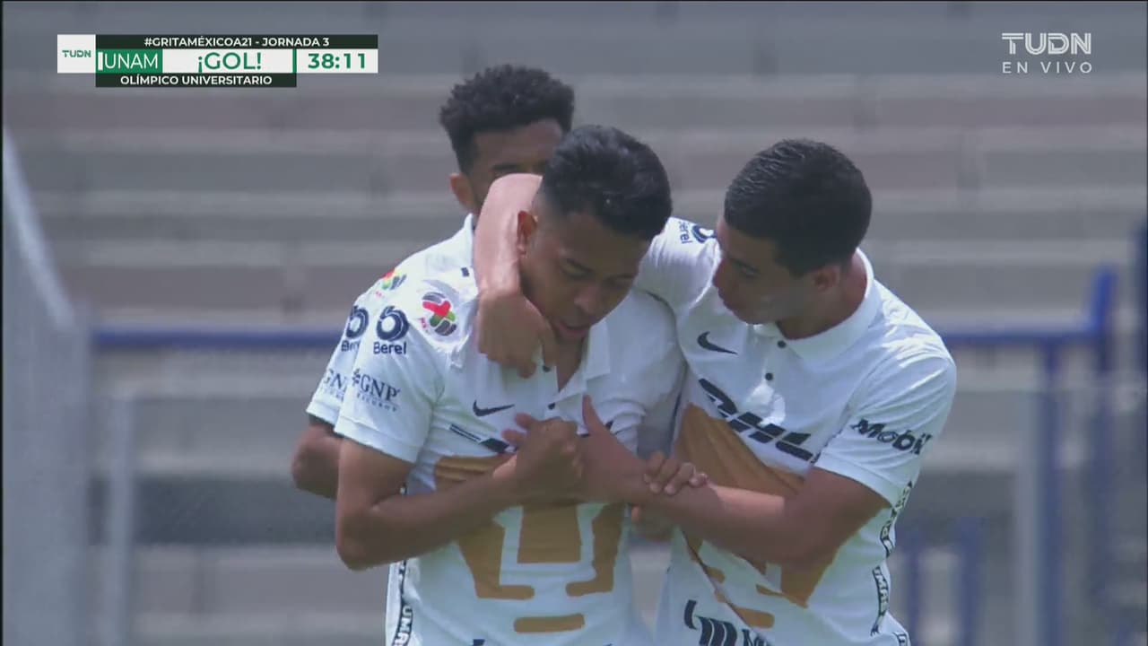 ¡Maravilloso! Sebastián Saucedo anota el 1-2 para Pumas