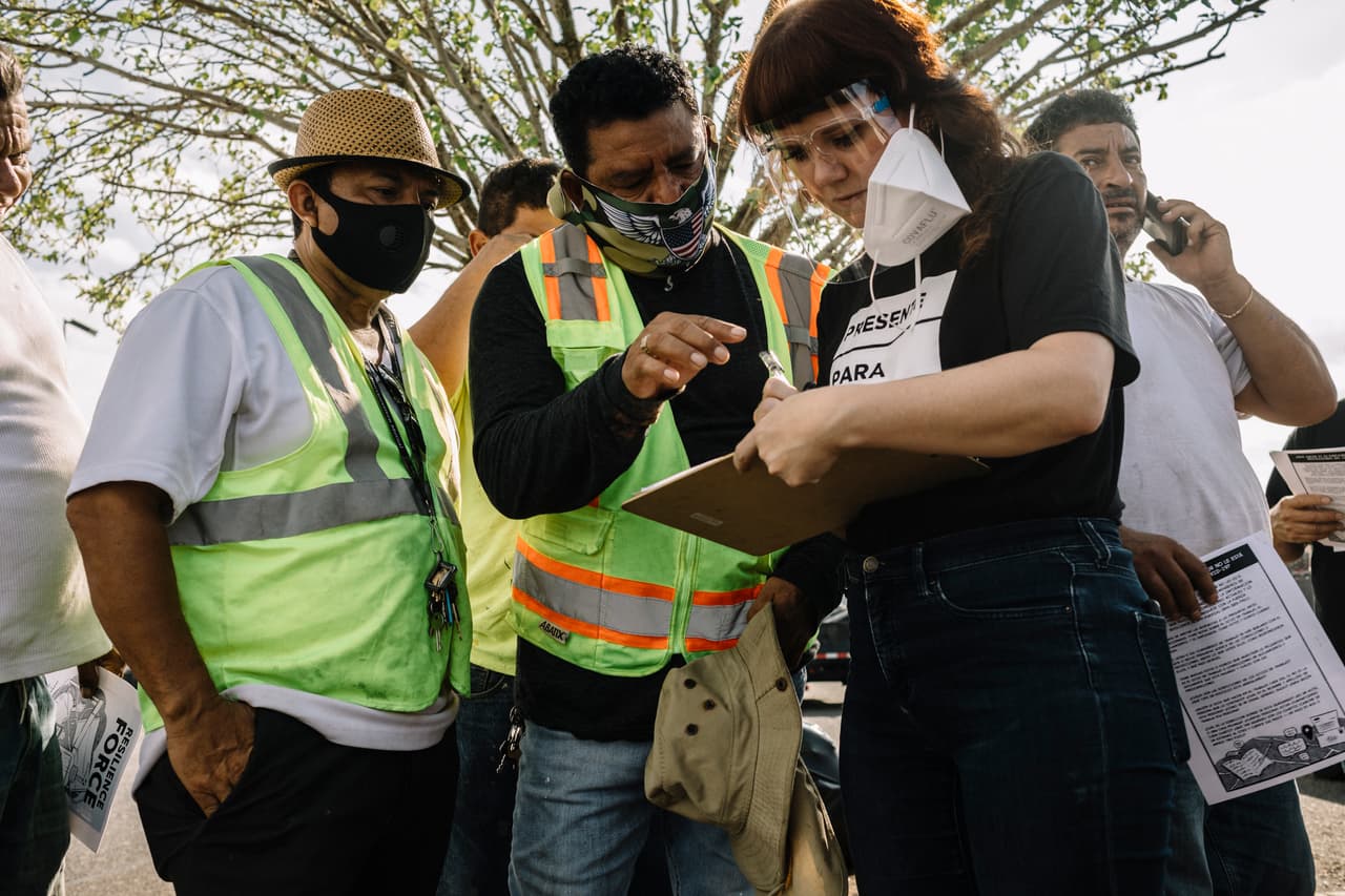 Lake Charles, LA - Sept. 26, 2020 - Resilience Force outreach in a Home Depot parking lot after Hurricane Laura swept through the Lake Charles area.