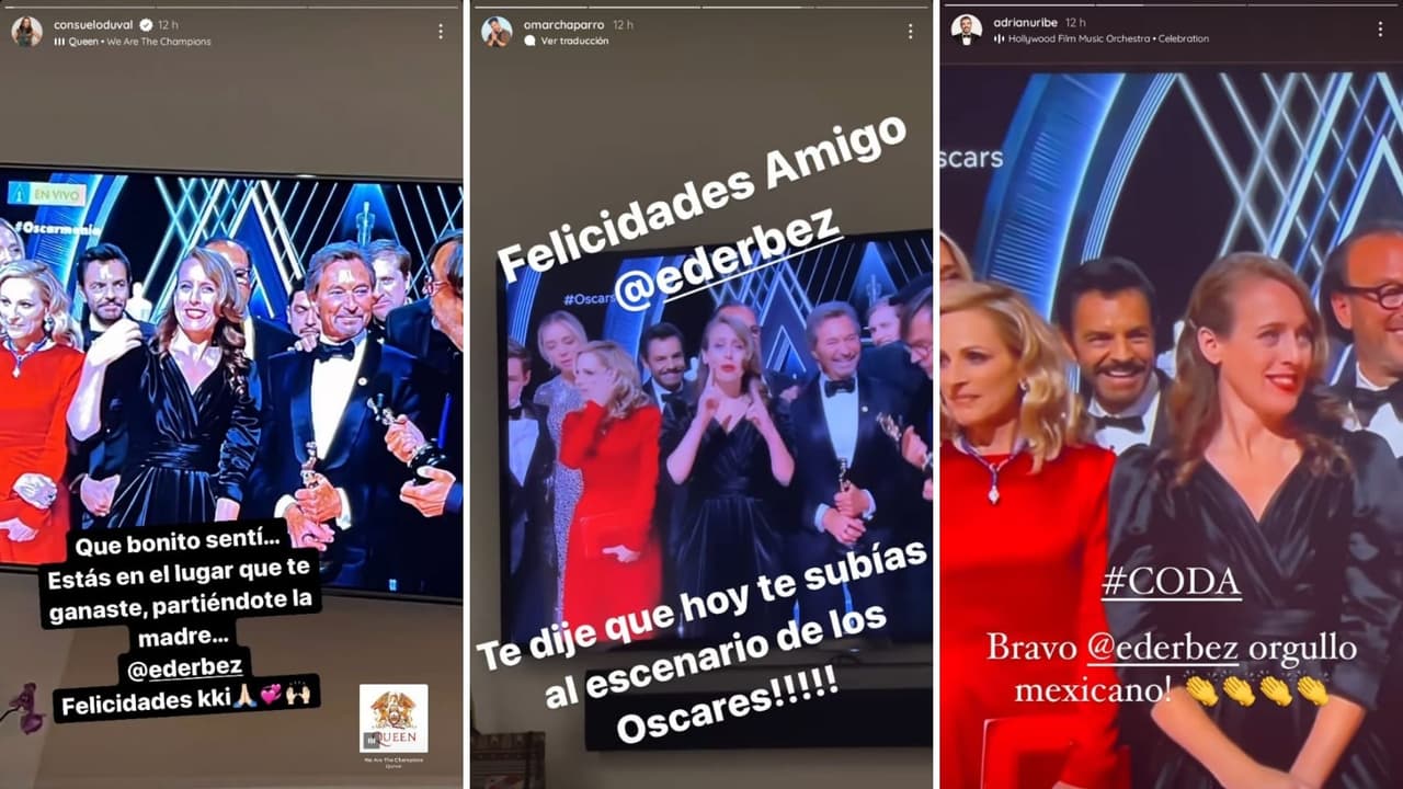 Consuelo Duval, Omar Chaparro y Adrián Uribe celebraron el éxito de Eugenio Derbez