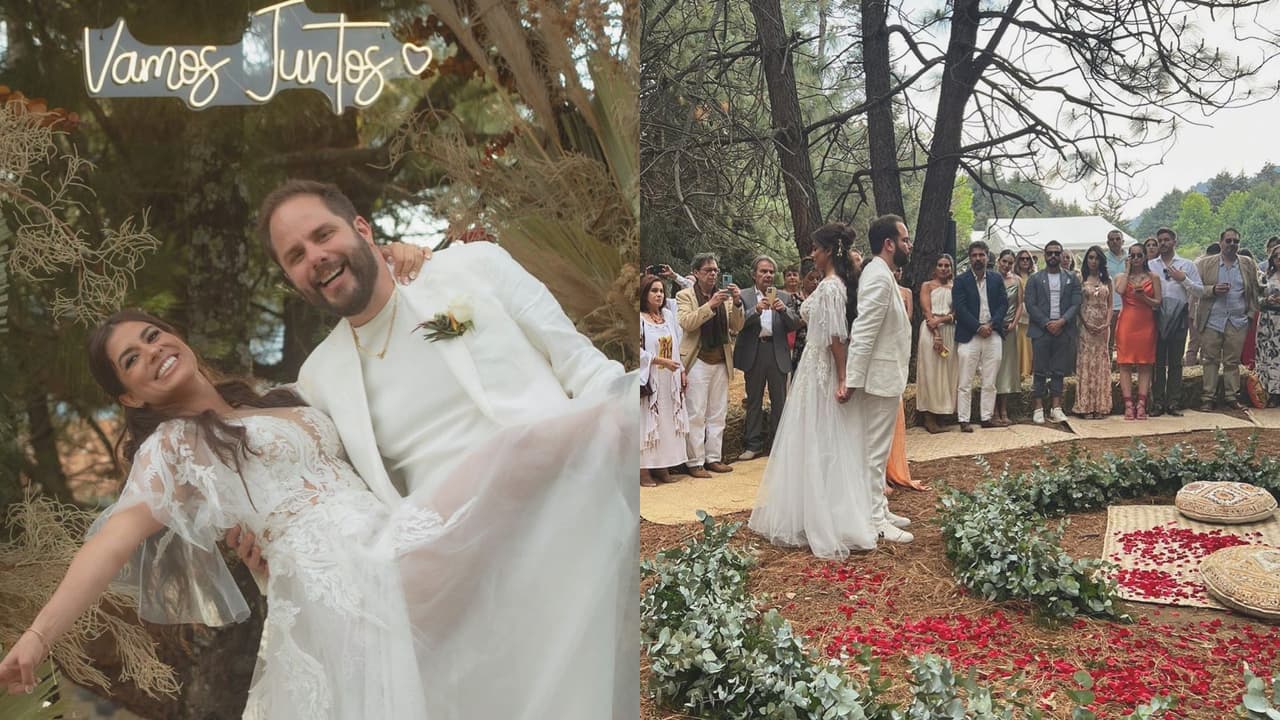 Tania Lizardo se casó en un ritual en medio del bosque.