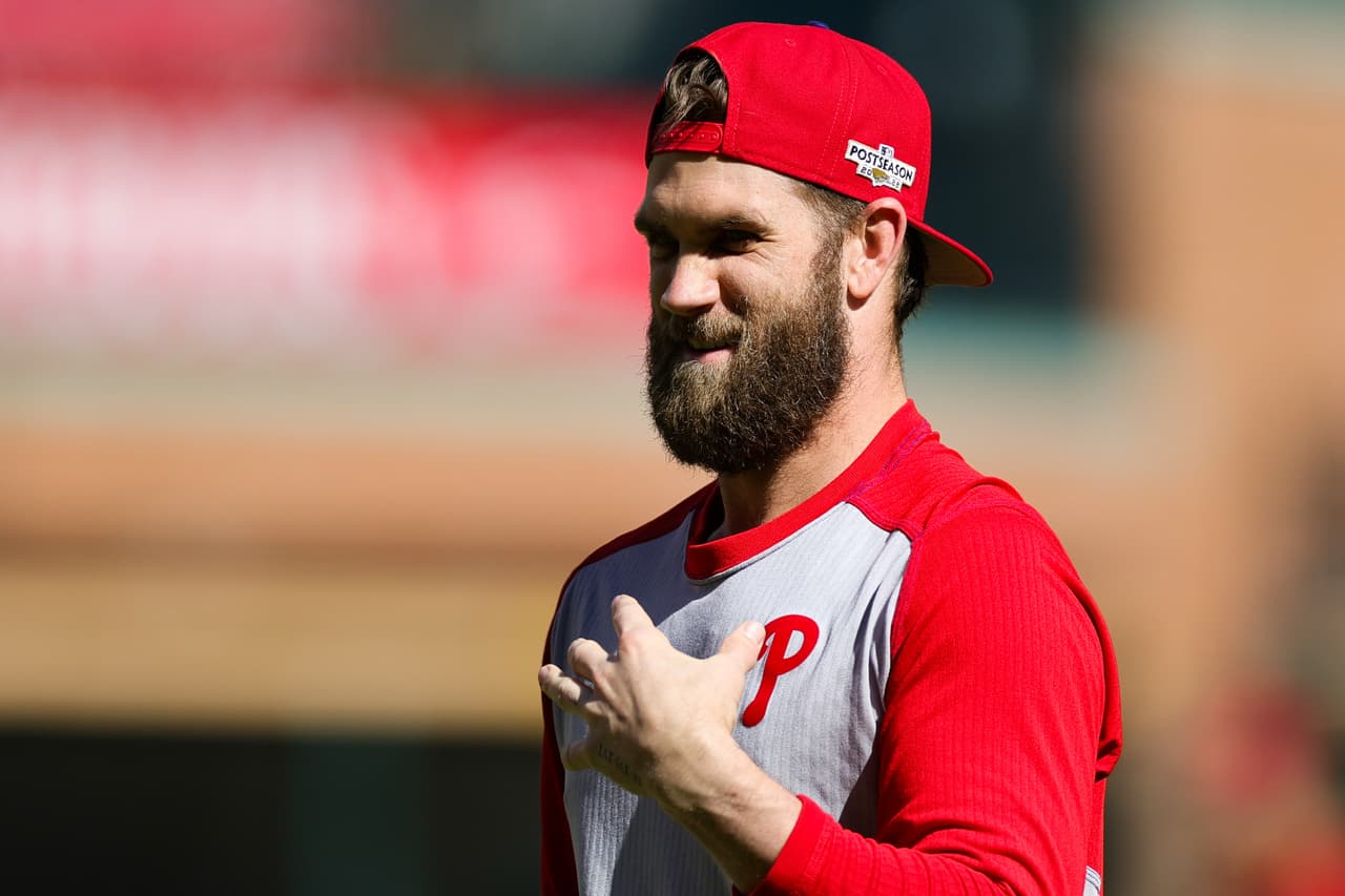 Bryce Harper, el 
<b>Jugador Más Valioso </b>de los 
<b>Phillies</b> ha conectado muchos jonrones con bates Victus, incluido el que envió al equipo a la Serie Mundial.