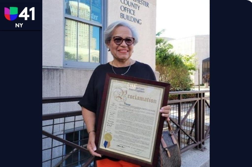 Por su destacada ayuda a la comunidad, el condado de Westcher declaró el 15 de Septiembre, el día de Martha Mercedes y le fue entregada una proclamación.