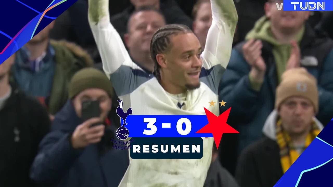 Resumen | Tottenham golea en casa al Slavia Praga