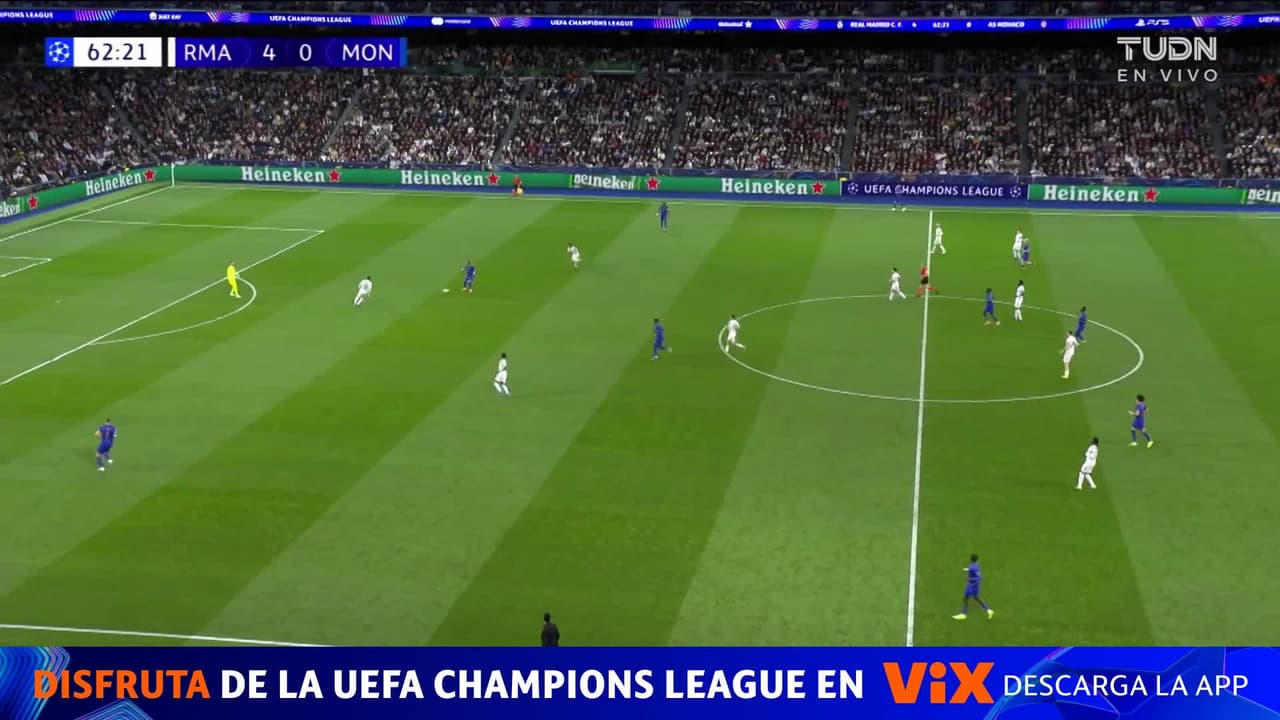 ¡El increíble golazo de Vinicius con el que Madrid llega a 5 ante Mónaco!