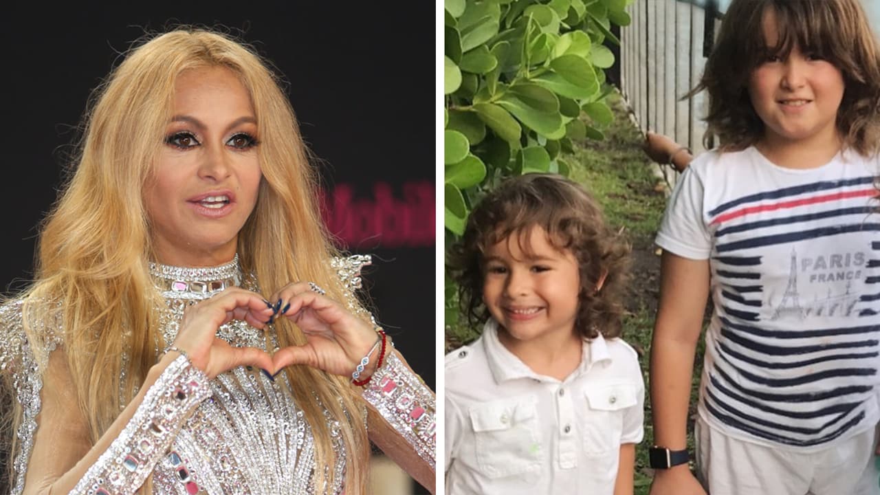 Paulina Rubio llegó a la alfombra de Premio lo Nuestro con sus hijos, ¡están gigantes!