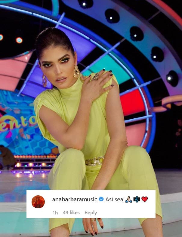 <b>Ana Bárbara</b> también mostró su apoyo.