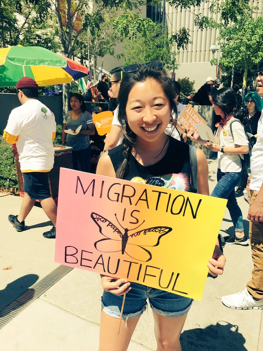 "La inmigración es hermosa".