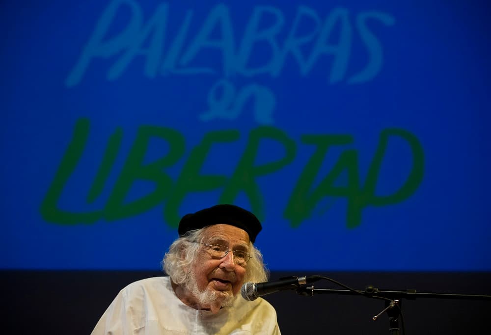 Ernesto Cardenal, en un encuentro en Managua en 2015.