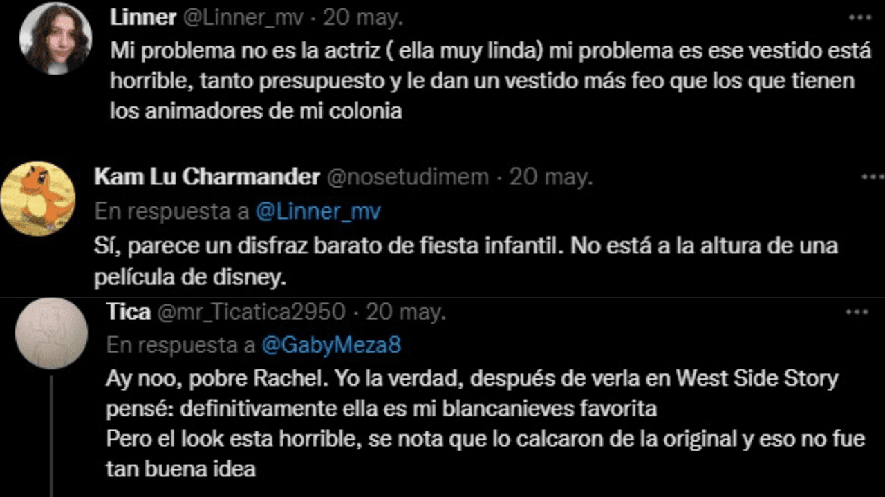 Así contestaron en Twitter a las fotografías filtradas de Rachel como Blancanieves