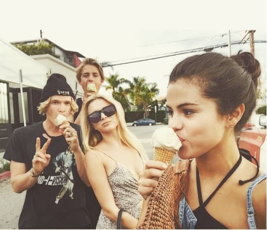 Por supuesto, los helados también son su debilidad.