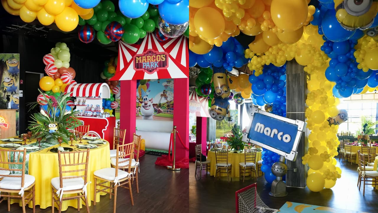 Esta fue parte de la decoración de la fiesta.