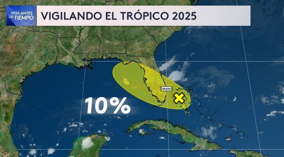 Disturbio tropical frente a las costas de Florida traerá fuertes lluvias a Miami