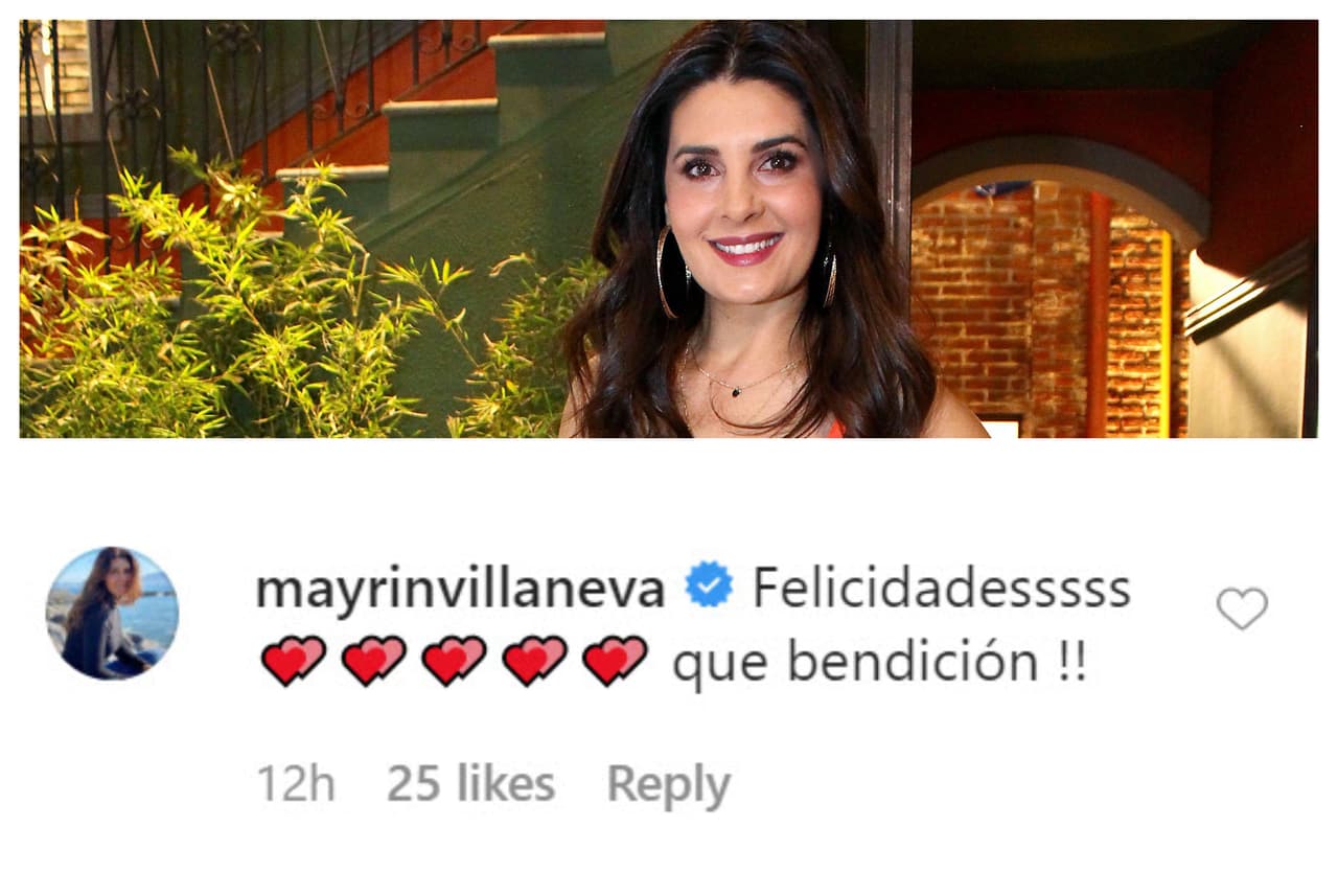 <b><a href="https://www.univision.com/famosos/mayrin-villanueva-y-eduardo-santamarina-celebran-su-aniversario-a-11-anos-del-polemico-inicio-de-este-romance-fotos" target="_blank">Mayrín Villanueva</a></b> les escribió: "Felicidades, qué bendición". 
<br>