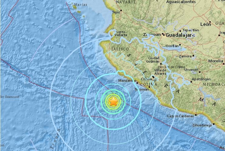 El sismo se produjo en el suroeste de la ciudad costera de Manzanillo.