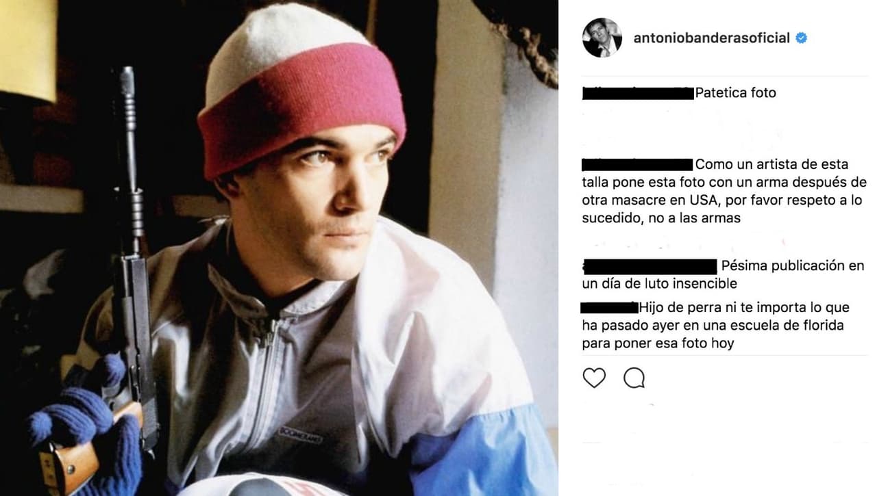 El grave error de Antonio Banderas: armado recuerda 'El placer de matar', horas después de la masacre en Florida
