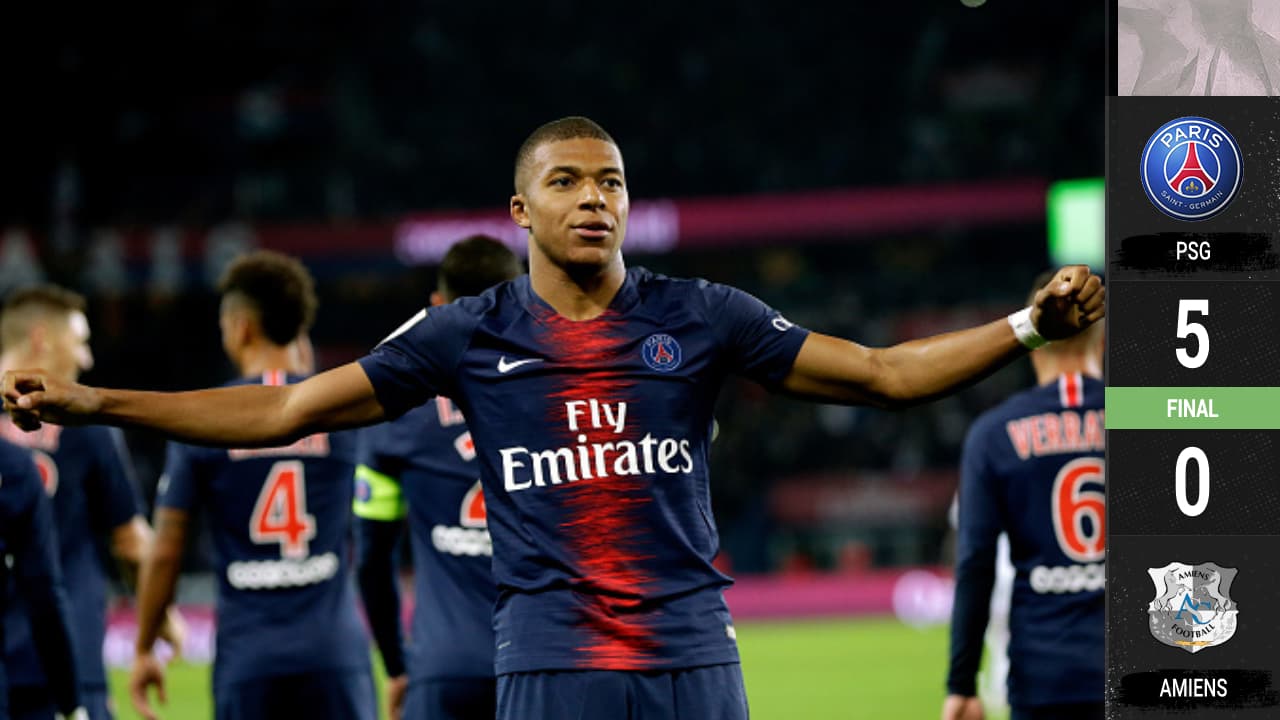 Mbappé marcó el cuarto gol en la goleada del PSG