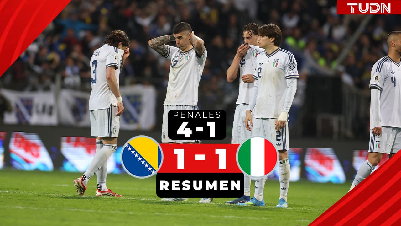 Resumen | Bosnia vs. Italia: Fracaso rotundo del conjunto italiano y queda fuera