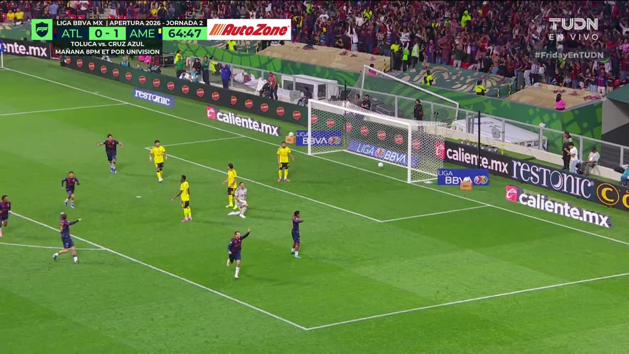 ¡GOL!  anota para Atlante. Eugenio Pizzuto