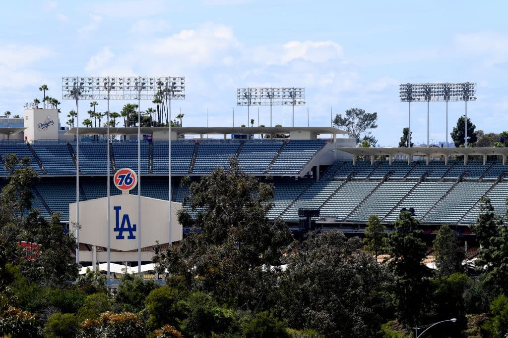 El estadio de los Dodgers en Los Angeles.