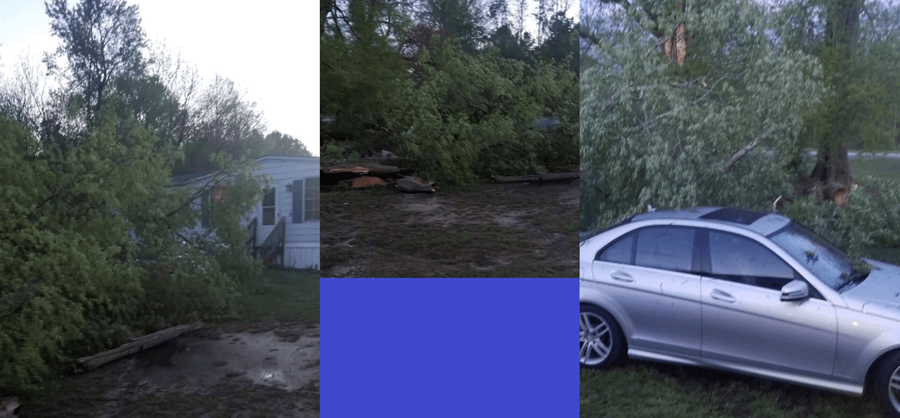 Un árbol se desploma en la casa de una familia hispana en Rocky Mount