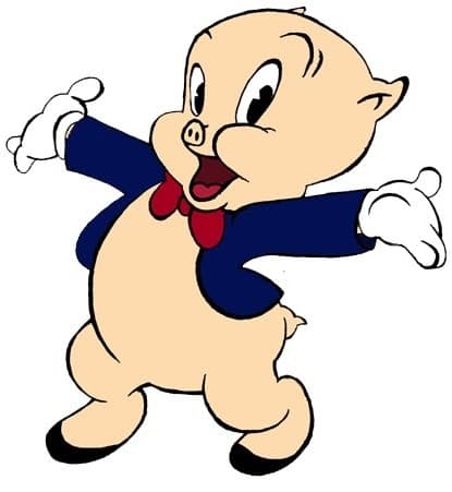 <b>Porky</b>: el popular cerdito de Looney Toons es el cartoon tartamudo más famoso, a pesar que le ocasionó una demanda a Warner por The National Stuttering Project.