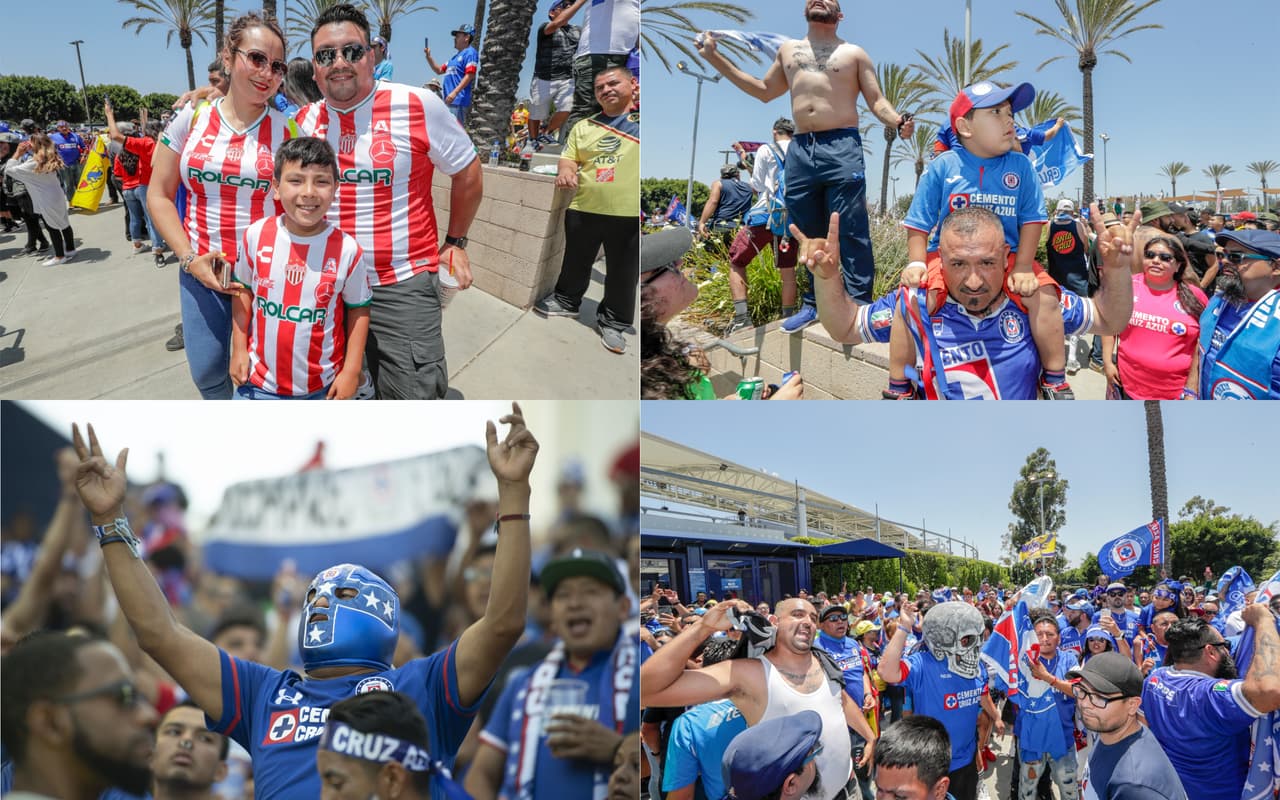 Gran ambiente le pusieron cruzazulinos y necaxistas previo a la Supercopa MX en LA