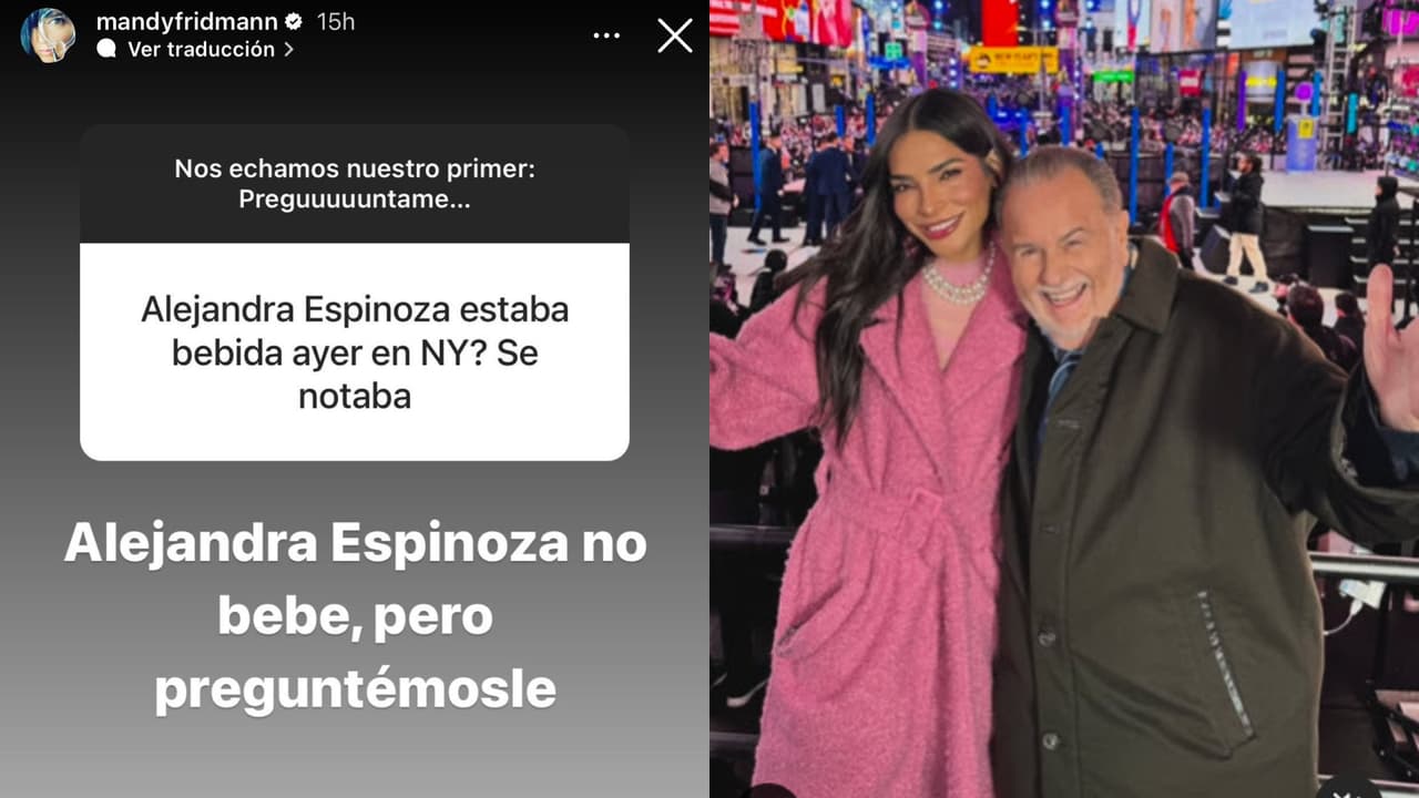 Una persona le preguntó a la periodista Mandy Fridmann si Alejandra Espinoza "estaba bebida" en el show de Año Nuevo junto a Raúl de Molina en NYC.