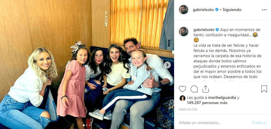 Cuando recién el actor de ‘Caer en tentación’ 
<b><a href="https://www.univision.com/famosos/gabriel-soto-publica-las-primeras-fotos-de-sus-hijas-con-irina-baeva-para-desmentir-denuncia-de-geraldine-bazan-fotos">publicó las imágenes</a></b> de las pequeñas Elissa Marie y Alexa Miranda conviviendo con Irina Baeva, la presentadora reaccionó con indignación.