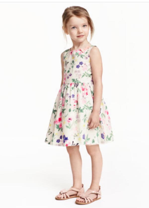 Vestido de algodón (talles de 1 a 10 años), 9.99 dólares en H&M