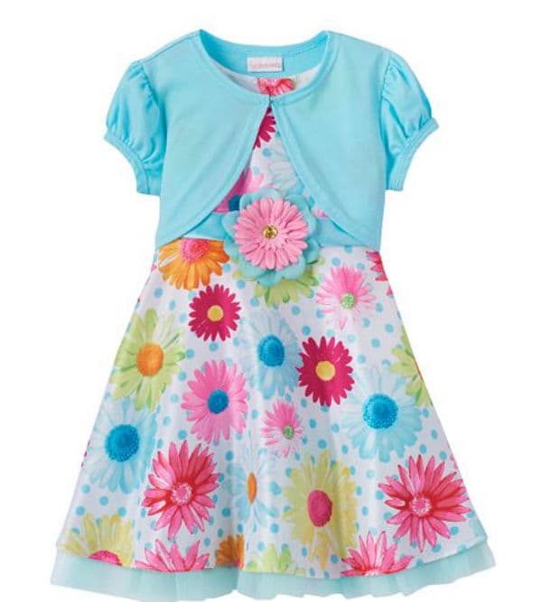 Toddler Girl Youngland Dress & Cardigan Set (talles 2 al 4), 26.40 dólares en Khols.com